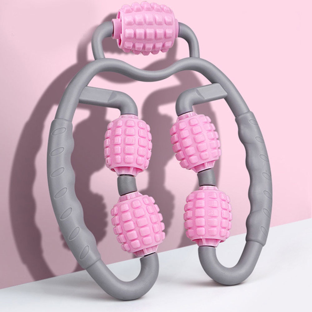 Max Speed U Shape Trigger Point Massage Roller For Skinny Arm Leg Neck Muscle Tissue Fitness Relaxer Gym Yoga Pilates Foam Shaft Ring Sports Wheel Face Lift Tool Alat Urut Small Leg Roller Skinny Leg