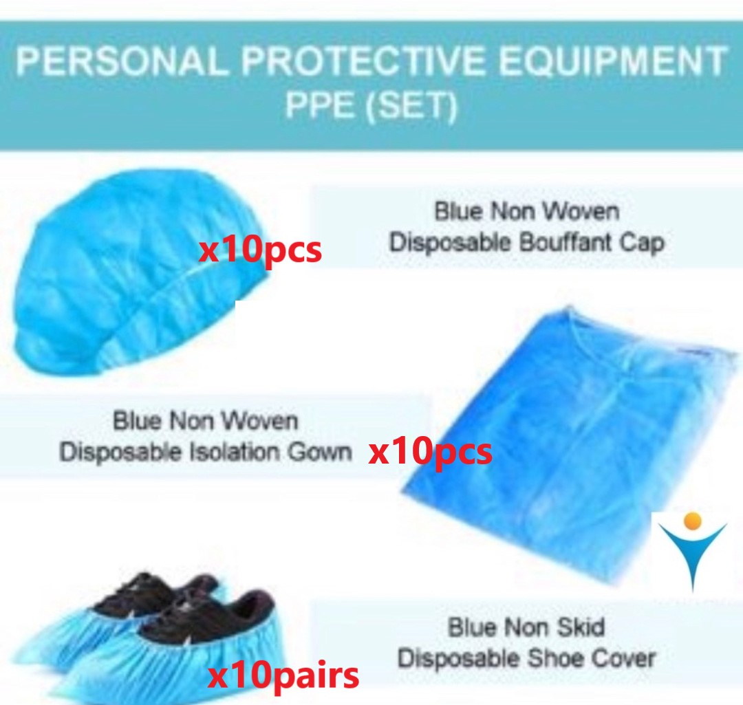 (SG Ready Stocks) Isolation Gown, PPE Gown, Surgical Gown, Medical Gown with knitted cuffs, 10pcs pack/ 1pc pack, SG Seller Fast Shipping