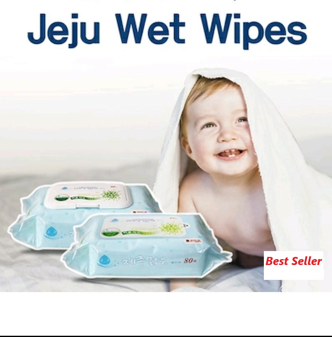 Jeju Wet Wipes / Baby Wet wipes / Refill x10 pack - Cap x9 pack / Manufactured on Sept