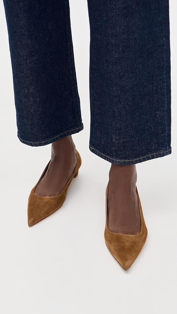 Judi Kid Suede Leather Heels