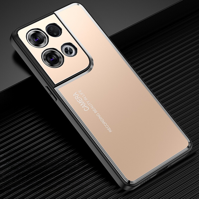 OPPO Reno8 5G / Reno 8 Pro 5G Stylish matte anti-fingerprint metal lens protection shockproof phone case