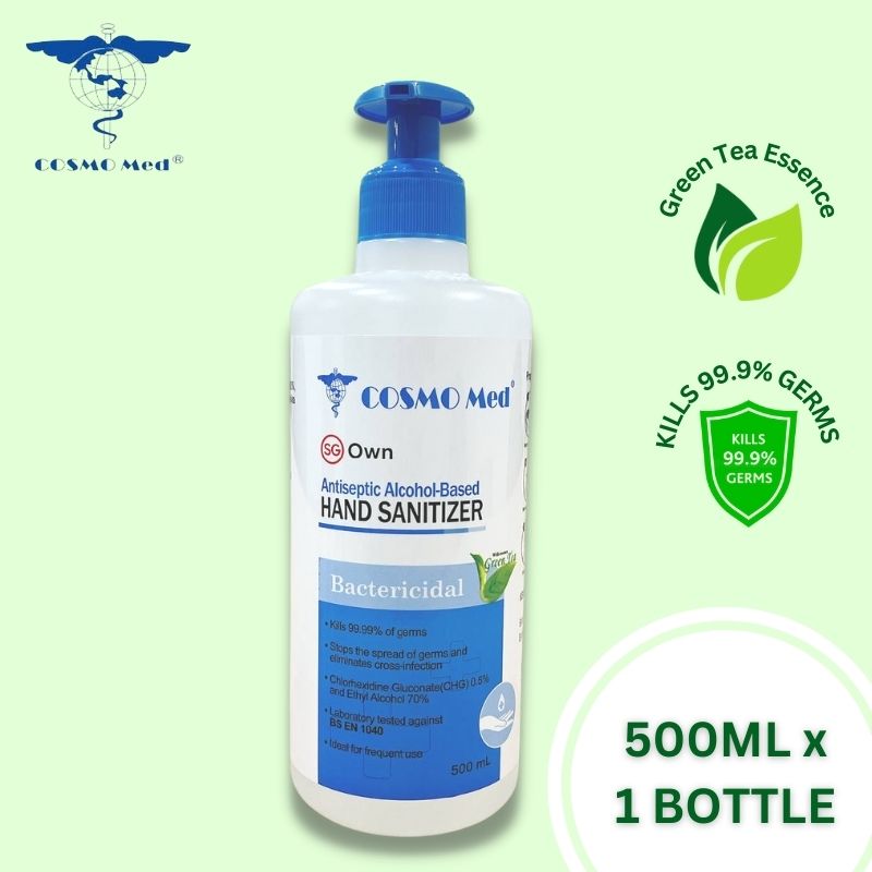 COSMO Med – Antiseptic Hand Sanitizer, Alcohol-based With Green Tea Essence