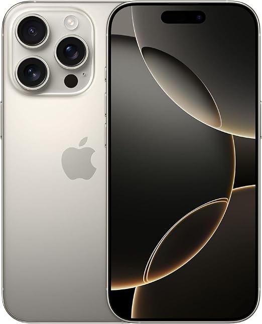 Apple iPhone 16 Pro Max, US Version, 1TB, Natural Titanium - Unlocked (Renewed)