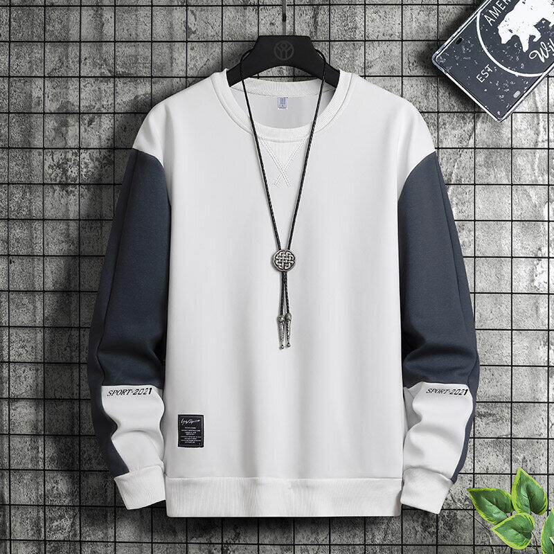 LUX ANGNER Oversized Men's Sweater Pullovers 2022 Spring Autumn O Neck Loose Warm Sweatshirt Male Casual Knitted Pullovers Streetwear For Men