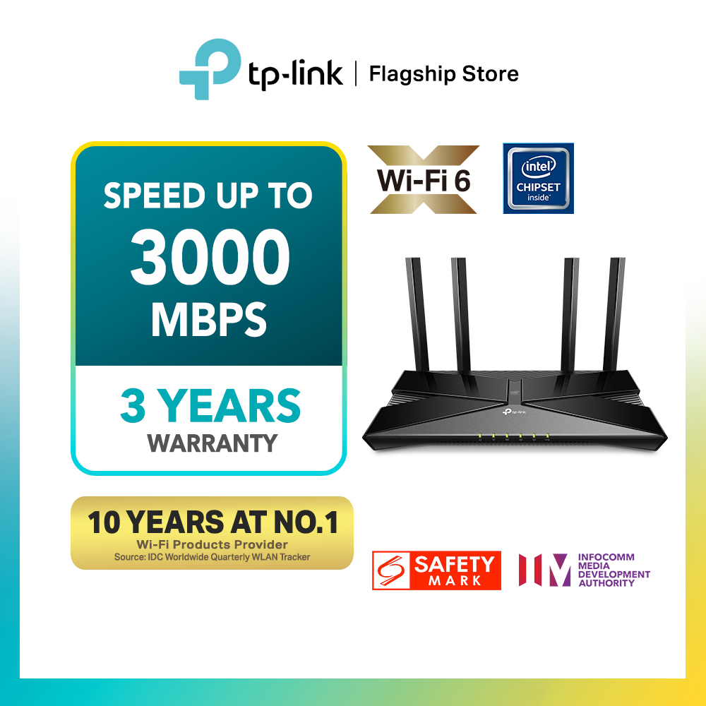TP-LINK Archer AX50 AX3000 Dual Band Gigabit OFDMA MU-MIMO Wireless WiFi 6 Router, Works with all Telcos (Supports IPTV)