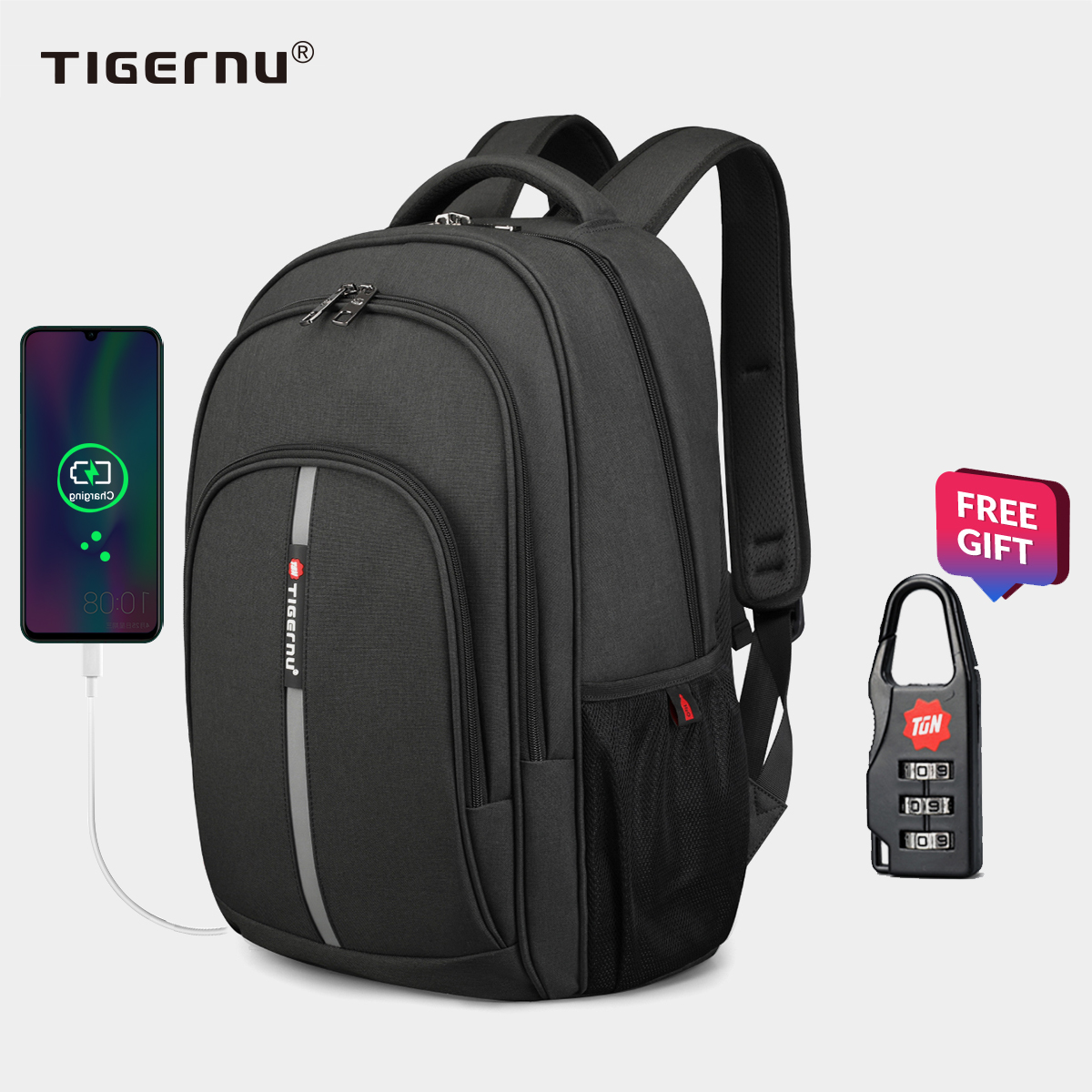 Tigernu New Large Capacity durable 15.6 inch Laptop bag Business backpack for men T-B3893