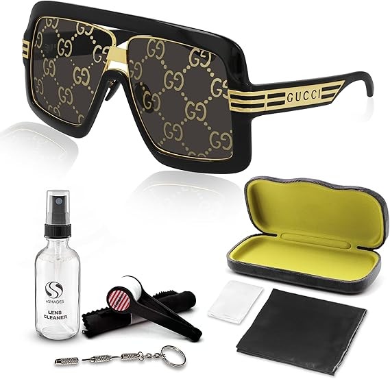 Gucci GG0900S Designer Flat Top Mask Logo Lenses Sunglasses Eyewear with Non-Polarized Lenses - Epitome of Style