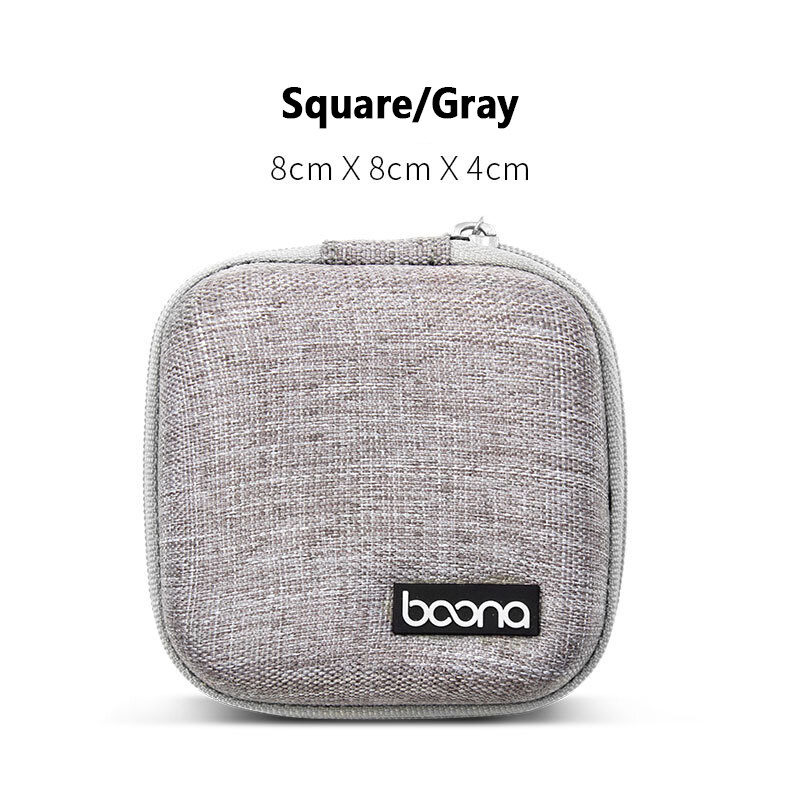 Lune BAONA bluetooth earphone storage bag,mobile phone data cable, charger organizer box HDD , USB EVA hard shell travel electronic accessories organizer pouch.
