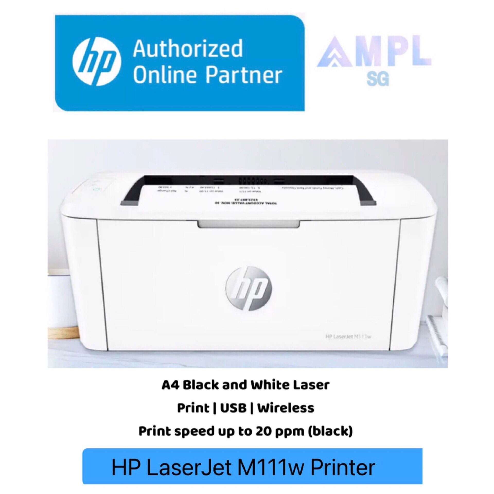 HP M111w Wireless Mono Laser Printer/Print Only / Orderable HP Toner 150A W1500A M111 111 111W 111 m111 m111w black & white single function