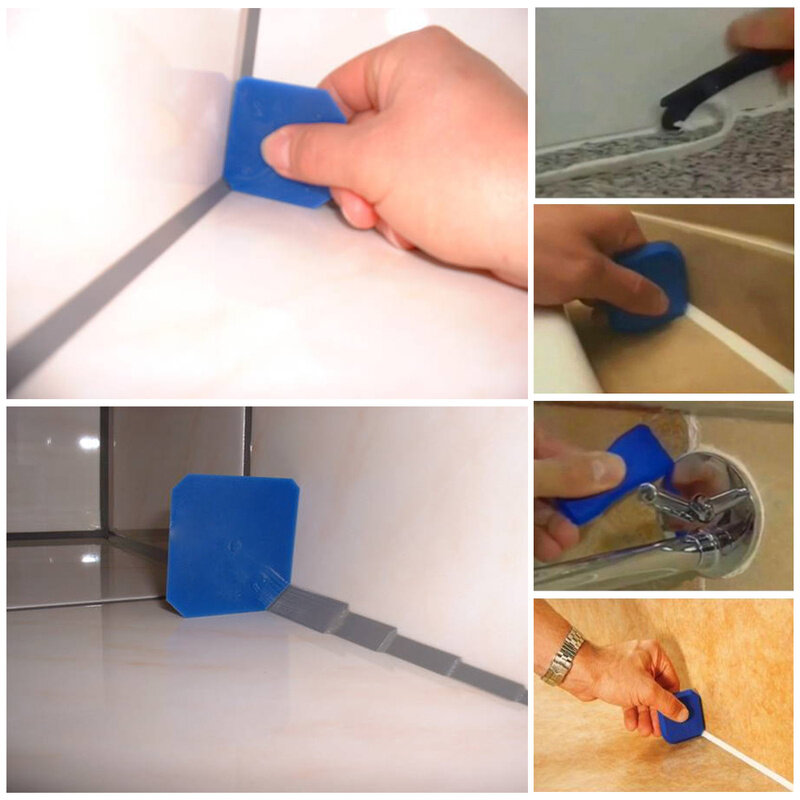 9pcs Silicone Glass Cement Scraper Tool Caulking Kit Finishing Grout Floor Cleaning Tile Dirt Tool spatula Scraper Cement