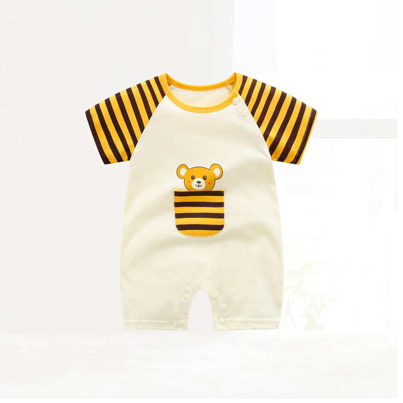 OrangeMom Newborn Clothes Summer 0-3y Baby Boys Bodysuit Home Wear Cartoon Baby Girls Rompers Cute Funny Baby Costume