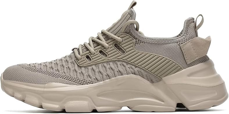 Men's running shoes, non-slip, breathable, lightweight, fashionable sports shoes, non-slip sports walking, gym work shoes