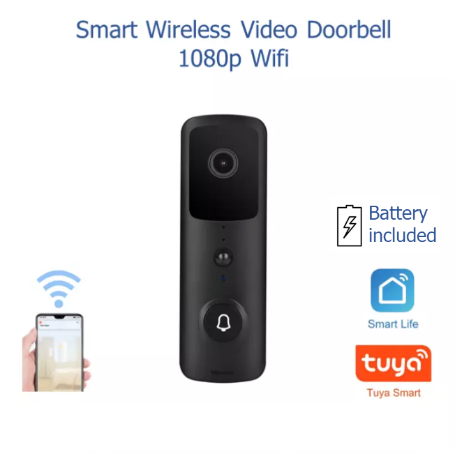 Smart Wireless Video Doorbell 1080p Wifi Tuya Smart Life Home Security