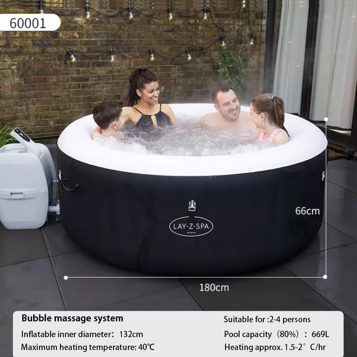 Bestway/Bissile inflatable spa bath family hot spring bath bubble pool constant temperature heating wave pool