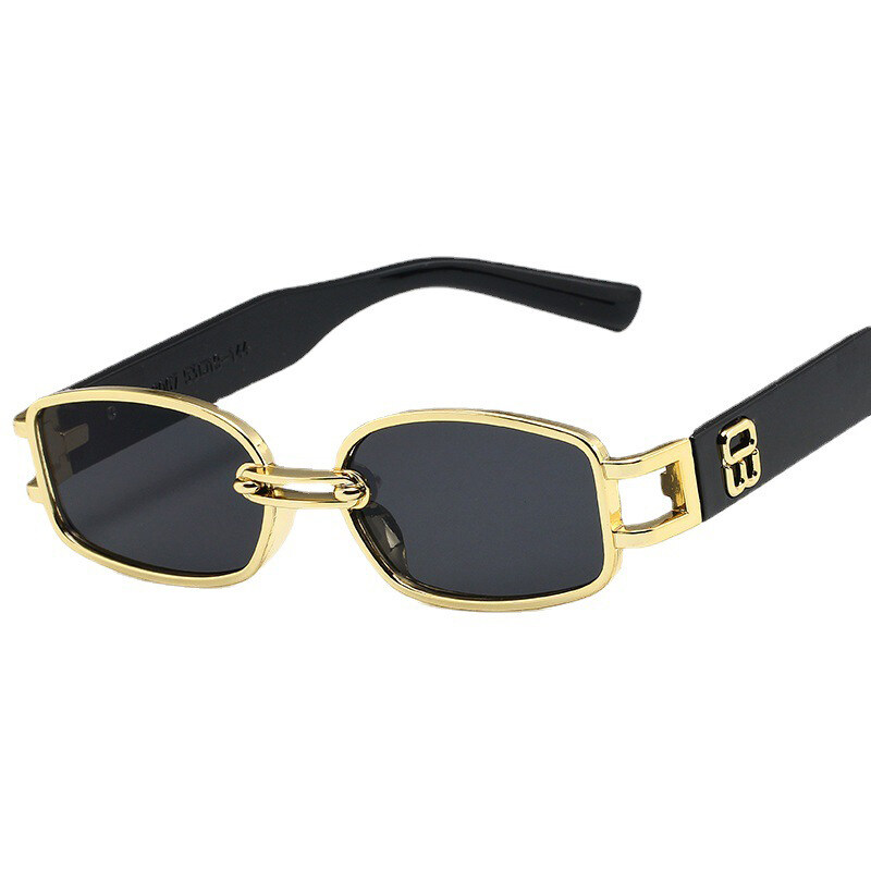 New Sun Glasses Small Frame Square Sunglasses Fashion Retro Sunglasses Wide Brim Classic Sun Glasses PTQ