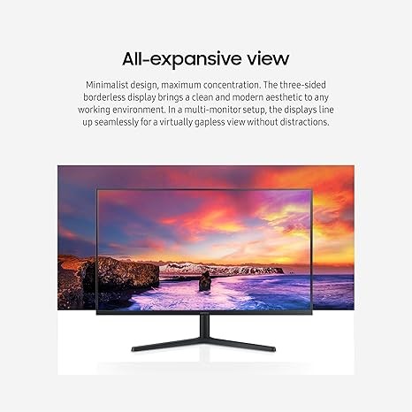 Samsung 32-inch Flat Panel Monitor, 75Hz, Borderless Display, AMD FreeSync, Game Mode, Advanced Eye Care, HDMI and DisplayPort, LS32B304NWNXGO, 2024
