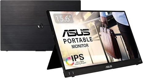 ASUS ZenScreen 15.6â 1080P Portable Monitor (MB16ACV) - Full HD, IPS, Eye Care, Flicker Free, Blue Light Filter, Kickstand, USB-C Power Delivery, for Laptop, PC, Phone, Console