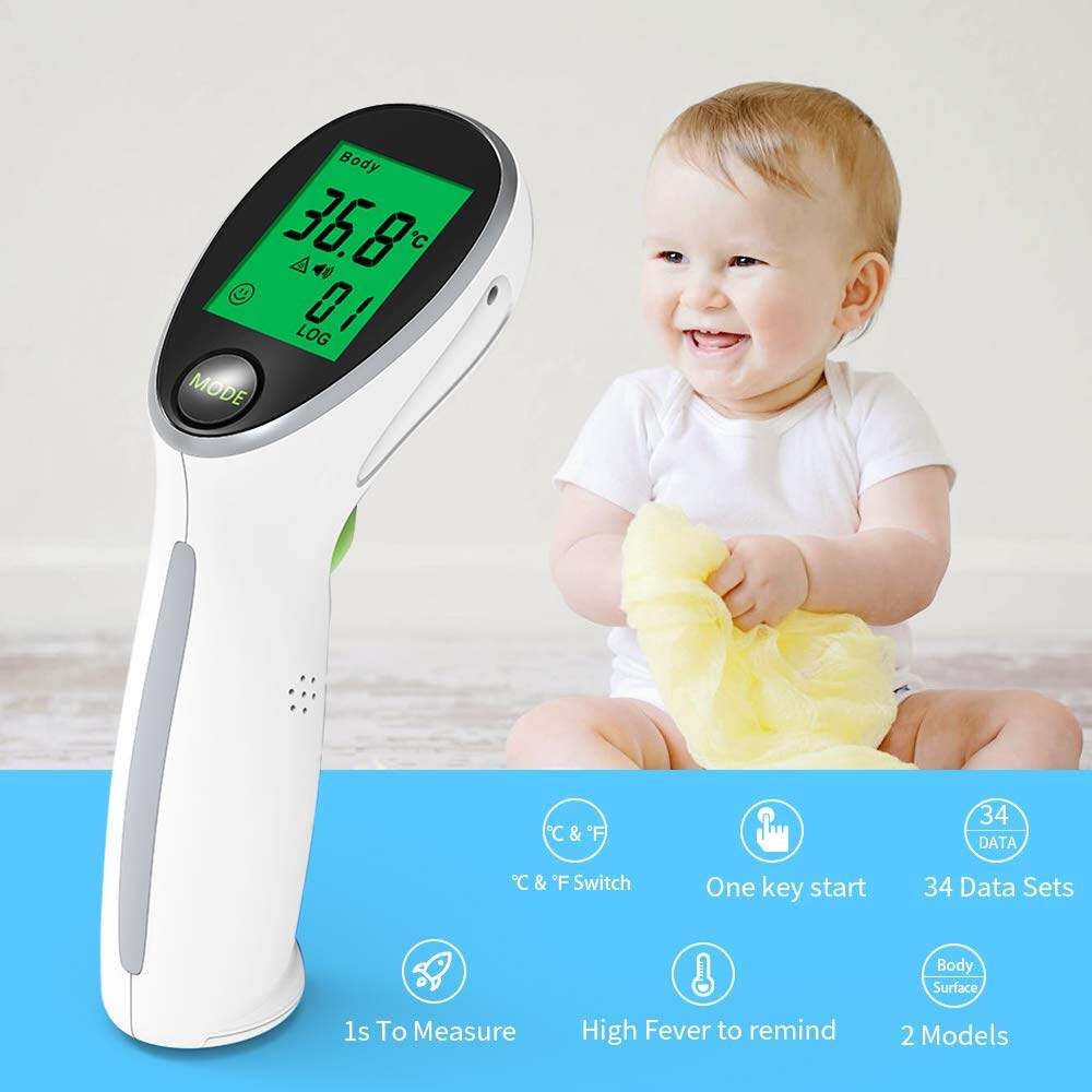 Yongrow Digital Portable Infrared Thermometer Contactless Fever Thermometer Ear and Forehead For Baby Adult