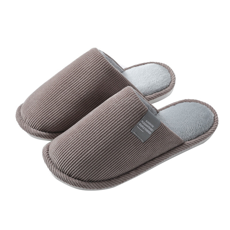 Warm Indoor Flat Anti-Slip Cotton Slippers Home Cotton Shoes